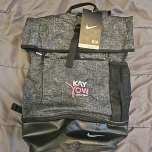NIKE GOLF Backpack Kay Yow Foundation Charity Bag Gray Pink RARE (pre 2017)